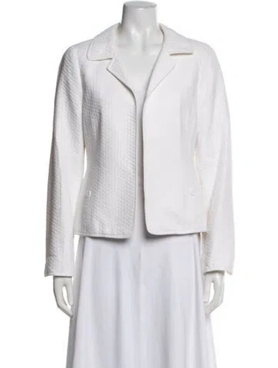 Pre-owned Nina Mclemore Blazer In White