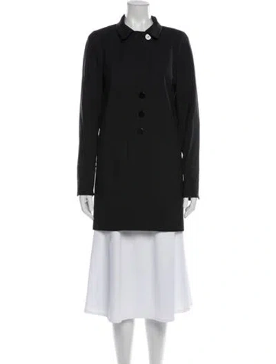 Pre-owned Nina Mclemore Coat In Black