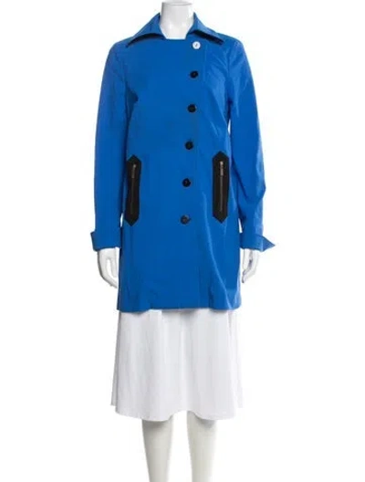 Pre-owned Nina Mclemore Coat In Blue