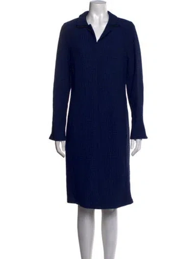 Pre-owned Nina Mclemore Knee-length Dress In Blue