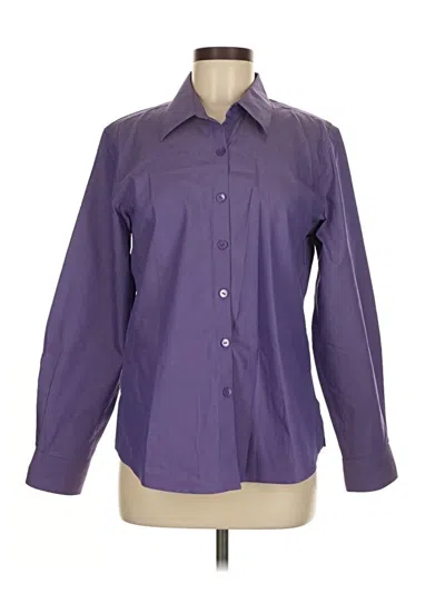 Pre-owned Nina Mclemore Long Sleeve Blouse In Purple