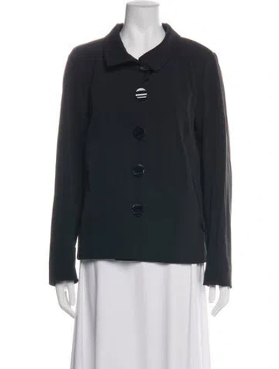 Pre-owned Nina Mclemore Nylon Blazer In Blue