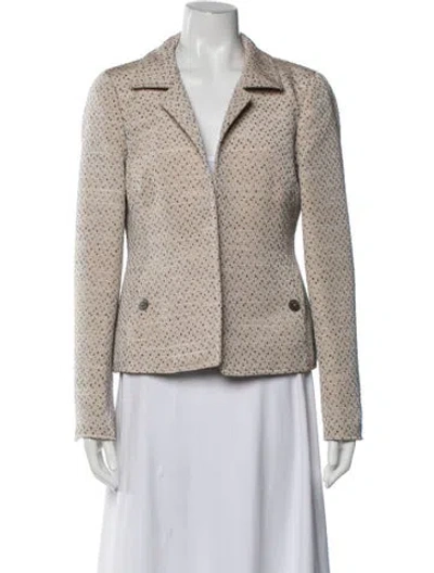 Pre-owned Nina Mclemore Patterned Blazer In Neutrals