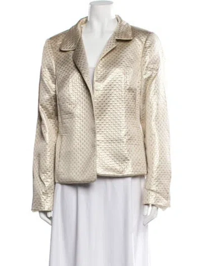 Pre-owned Nina Mclemore Patterned Blazer In Neutrals