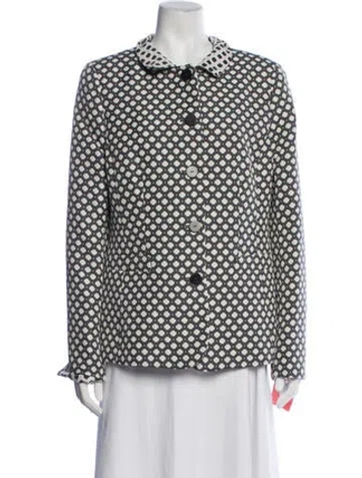 Pre-owned Nina Mclemore Patterned Blazer In Neutrals