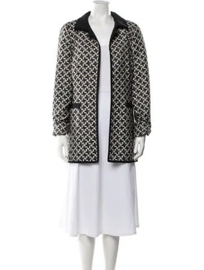 Pre-owned Nina Mclemore Patterned Jacket In Black