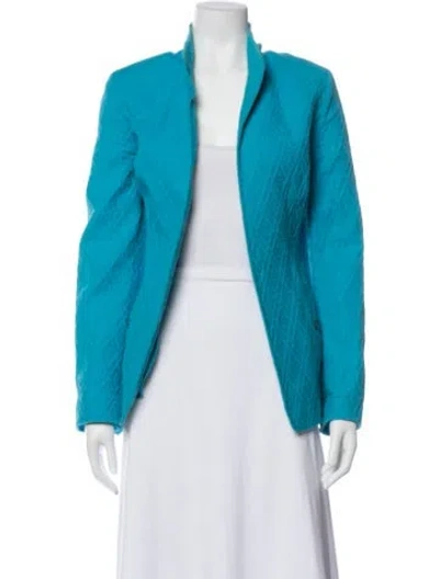 Pre-owned Nina Mclemore Patterned Jacket In Blue