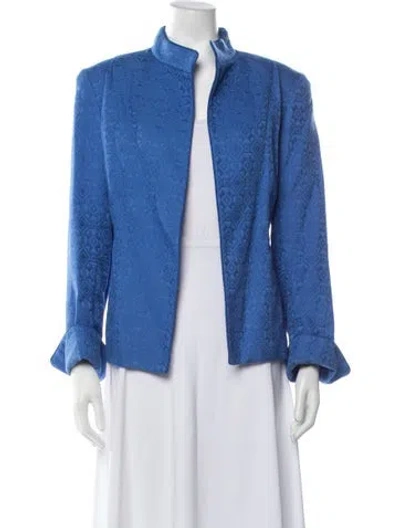 Pre-owned Nina Mclemore Patterned Jacket In Blue