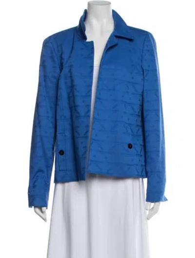 Pre-owned Nina Mclemore Patterned Jacket In Blue