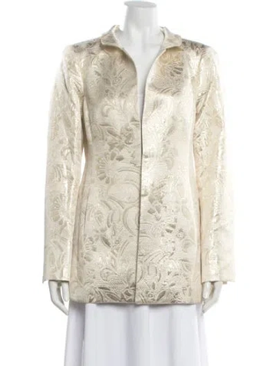Pre-owned Nina Mclemore Patterned Jacket In Metallic/neutrals