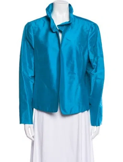 Pre-owned Nina Mclemore Silk Evening Jacket In Blue
