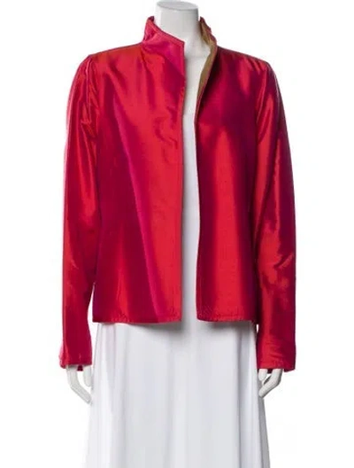 Pre-owned Nina Mclemore Silk Evening Jacket In Pink