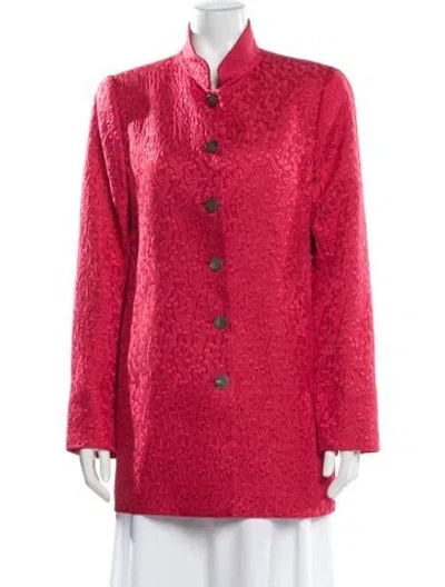 Pre-owned Nina Mclemore Silk Evening Jacket In Pink