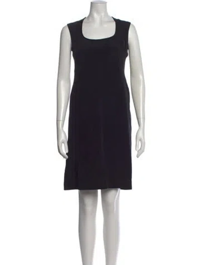 Pre-owned Nina Mclemore Silk Knee-length Dress In Black