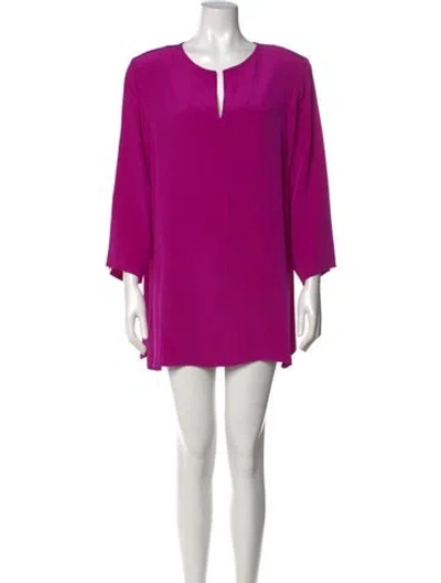 Pre-owned Nina Mclemore Silk Mini Dress In Pink