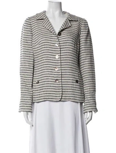 Pre-owned Nina Mclemore Striped Blazer In Multicolor