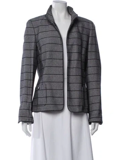 Pre-owned Nina Mclemore Striped Blazer In Multicolor