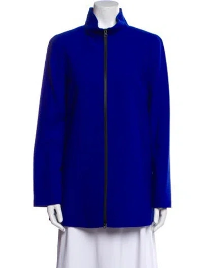 Pre-owned Nina Mclemore Virgin Wool Jacket In Blue