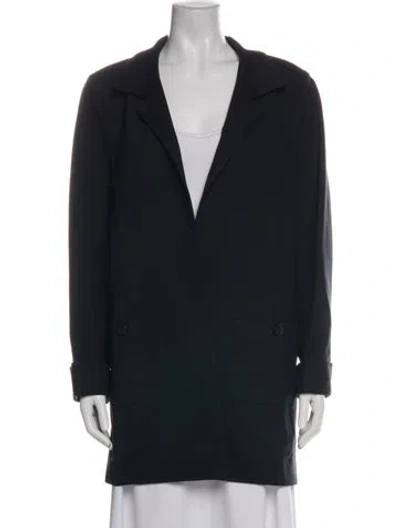 Pre-owned Nina Mclemore Wool Blazer In Black