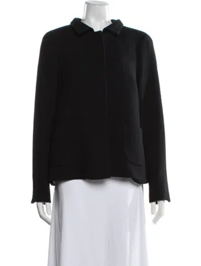 Pre-owned Nina Mclemore Wool Blazer In Black
