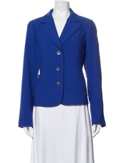 Pre-owned Nina Mclemore Wool Blazer In Blue