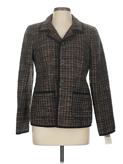 Pre-owned Nina Mclemore Wool Blazer Jacket In Brown