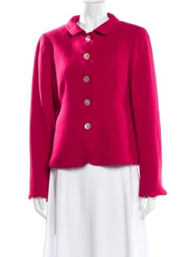 Pre-owned Nina Mclemore Wool Evening Jacket In Red