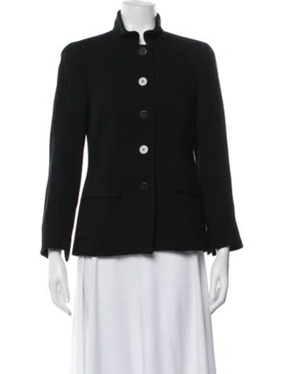 Pre-owned Nina Mclemore Wool Jacket In Black