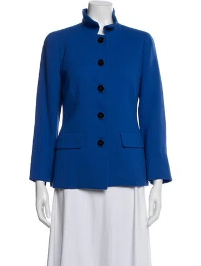 Pre-owned Nina Mclemore Wool Jacket In Blue