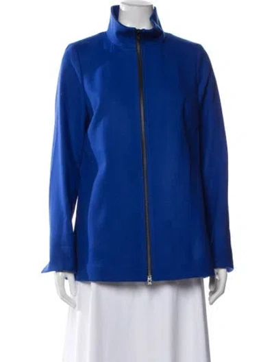 Pre-owned Nina Mclemore Wool Jacket In Blue