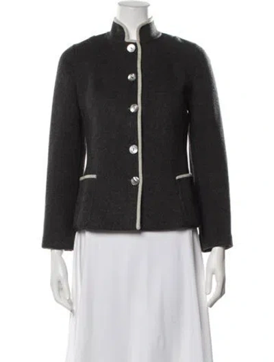 Pre-owned Nina Mclemore Wool Jacket In Grey