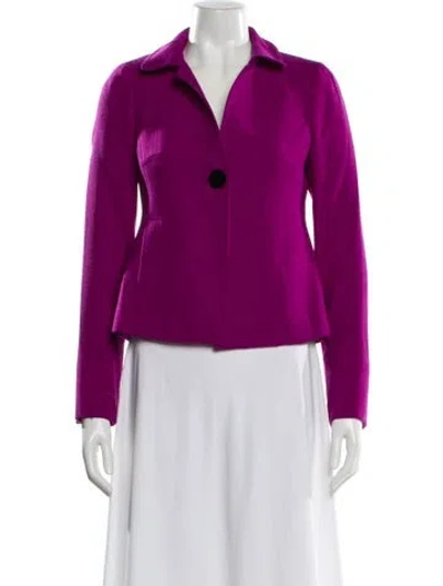 Pre-owned Nina Mclemore Wool Jacket In Purple