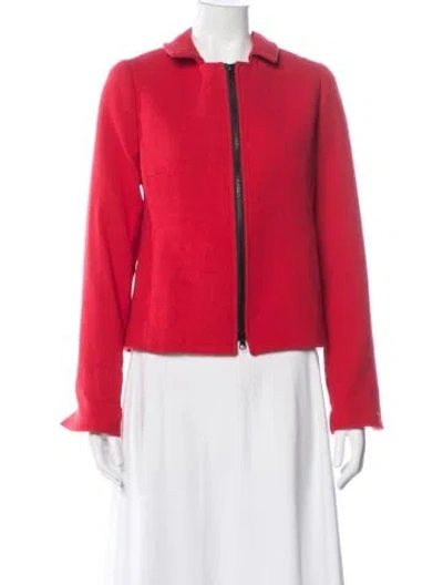 Pre-owned Nina Mclemore Wool Jacket In Red