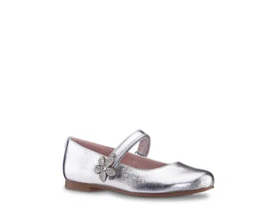 Nina Meryl Mary Jane Flat Kids' In Silver Metallic