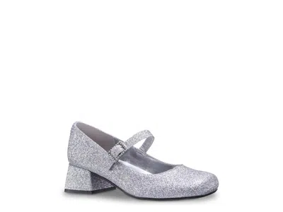 Nina Mila Mary Jane Pump Kids' In Silver Metallic