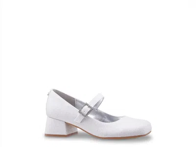 Nina Mila Mary Jane Pump Kids' In White Glitter
