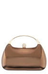 Nina Minaudière Top Handle Bag In Dark Bronze