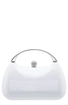 Nina Minaudière Top Handle Bag In White