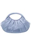 Nina Mini Moon With Cut Out Handle Satchel Bag In Icy Blue