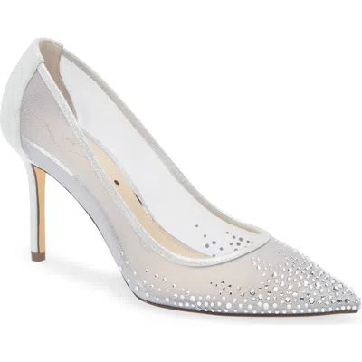 Nina Nalia Pointed Toe Pump In Silver
