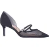Nina Nashly Pointed Toe Cap Toe Mary Jane Pump In Black