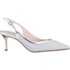 Nina Nazuri Slingback Pointed Toe Pump In Silver