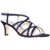 Nina Neptune Womens Leather Open Toe Strappy Sandals In Multi
