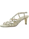 Nina Neptune Womens Leather Open Toe Strappy Sandals In Multi