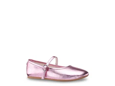 Nina Nicola Mary Jane Flat Kids' In Light Pink Metallic