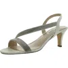 Nina Nieve Womens Dressy Open Toe Slingback Heels In Multi