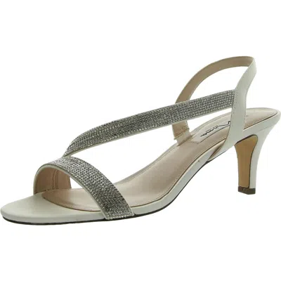 Nina Nieve Womens Dressy Open Toe Slingback Heels In Multi
