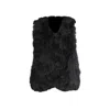 Nina Nieves Women's Black Ostrich Feather Vest In Black
