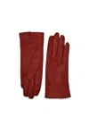 Nina Nieves Women's Corto Red Lambskin Gloves In Red
