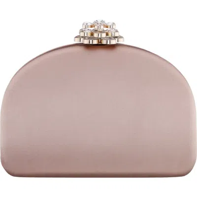 Nina Nivi Frame Clutch In Brown